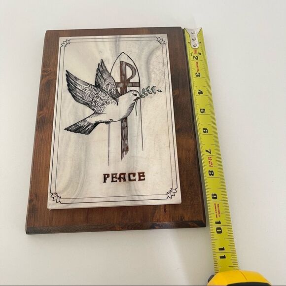 Christian Peace Decor with Dove and Cross - Picture 3 of 5
